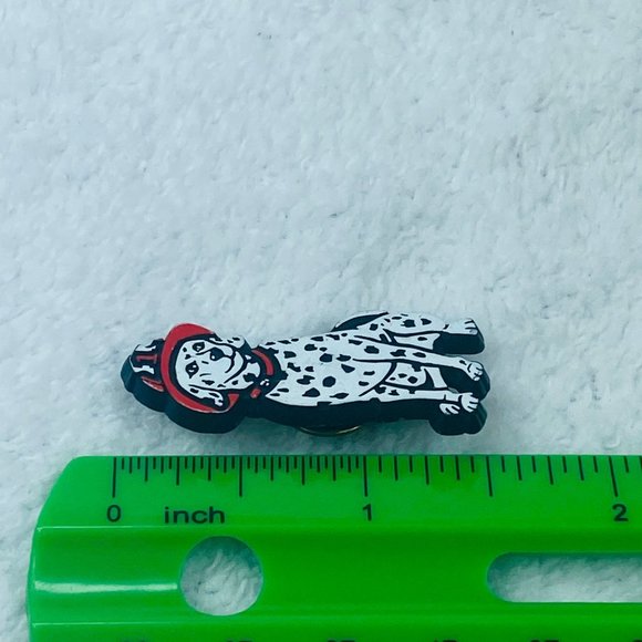 Firehouse Dalmation Dog Fire Hat Tie Tack Lapel Pin Jewelry Brooch Plastic - Picture 9 of 10